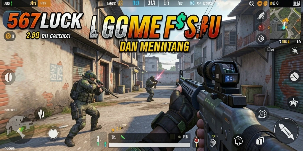 Tampilan gameplay intens dari 567LUCK di battlefield seru.
