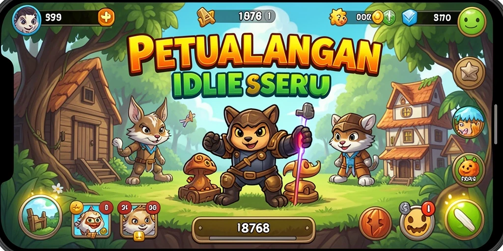 Tampilan screenshot dari gameplay seru 8768 yang menampilkan elemen Idle.