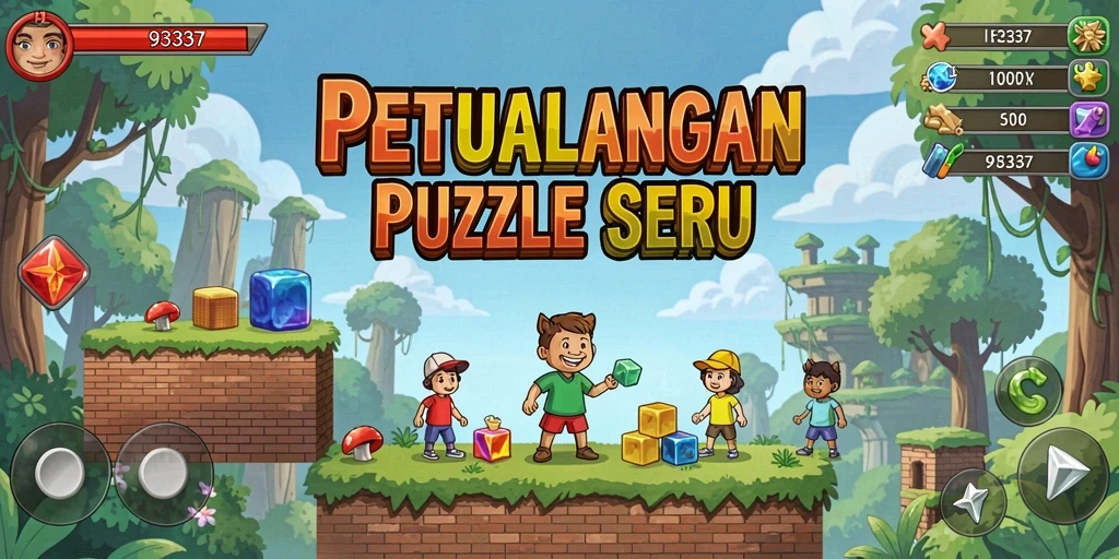 Menampilkan gameplay seru dan tantangan Puzzle yang menarik.