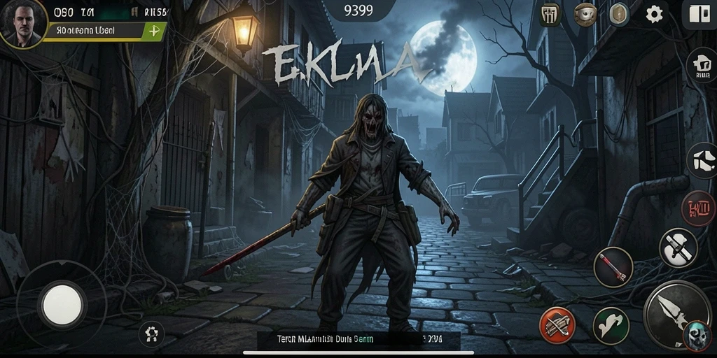 Tampilan gameplay 9399 yang menegangkan dan menyeramkan.