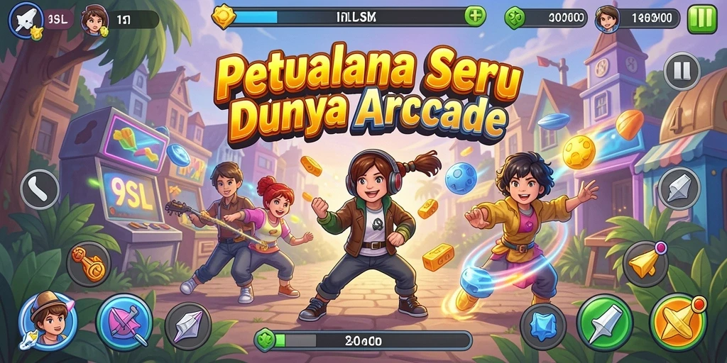 Screenshot 9SL menampilkan aksi gameplay Arcade yang seru dan dinamis.