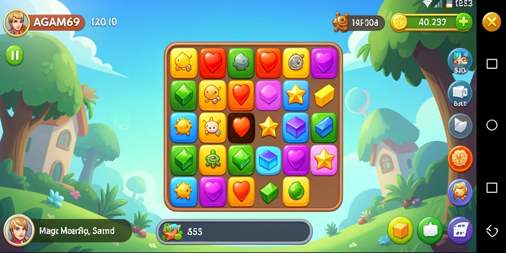 Tampilan gameplay seru dan menarik dari AGAM69 dalam kategori Match-3.