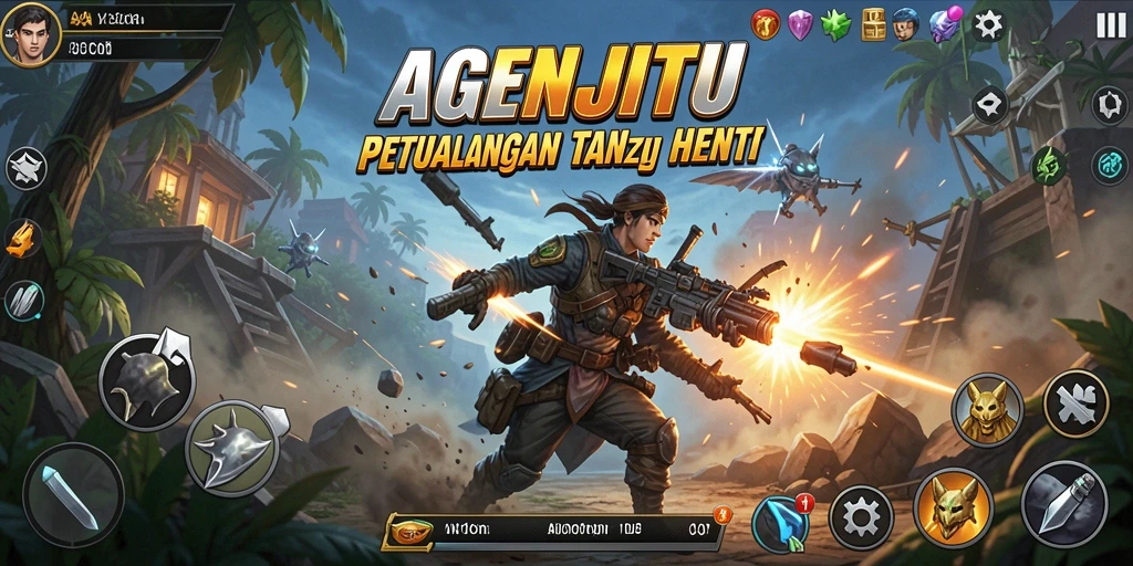 Tangkapan layar AGENJITU menampilkan aksi seru dalam permainan.