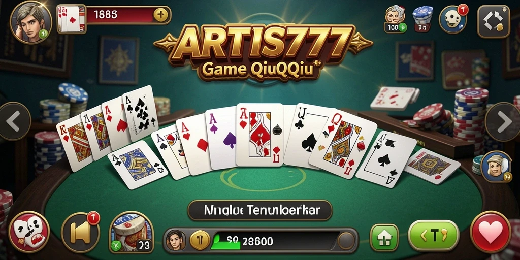 Tampilan gameplay QiuQiu yang seru di ARTIS777.