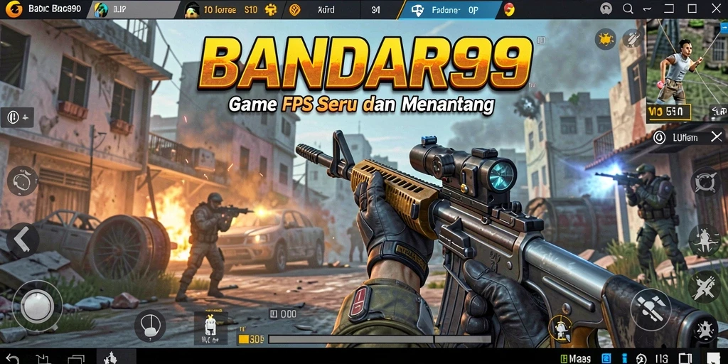 Screenshot BANDAR99 menampilkan aksi tembak-menembak yang mendebarkan di medan perang.