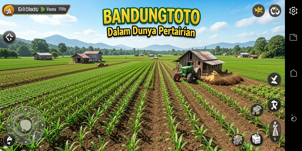 Tampilan vivid dari ladang dan hewan di BANDUNGTOTO.
