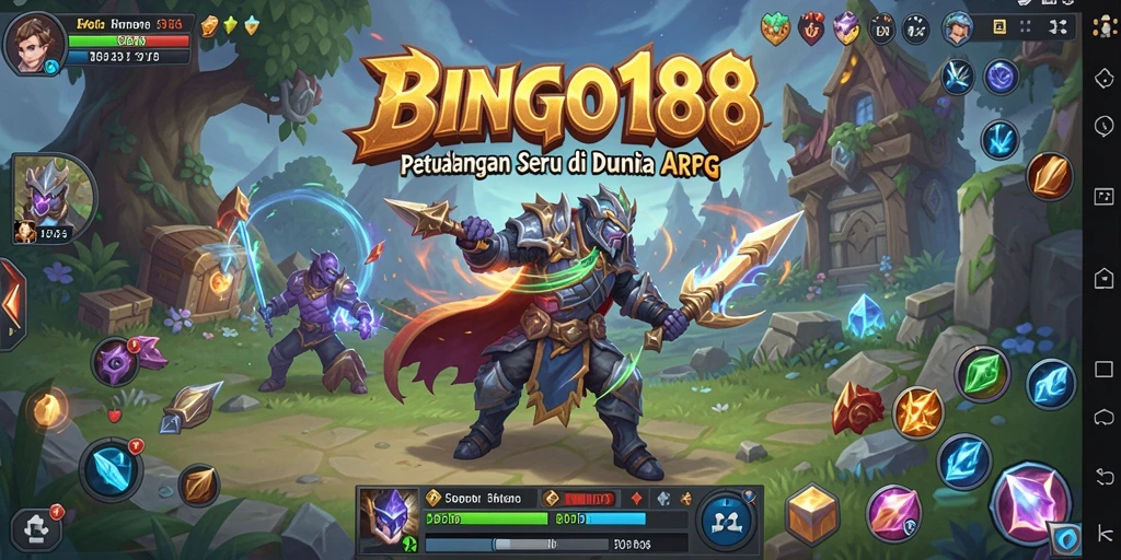 Tangkapan layar BINGO188 menampilkan aksi seru dalam pertarungan ARPG.