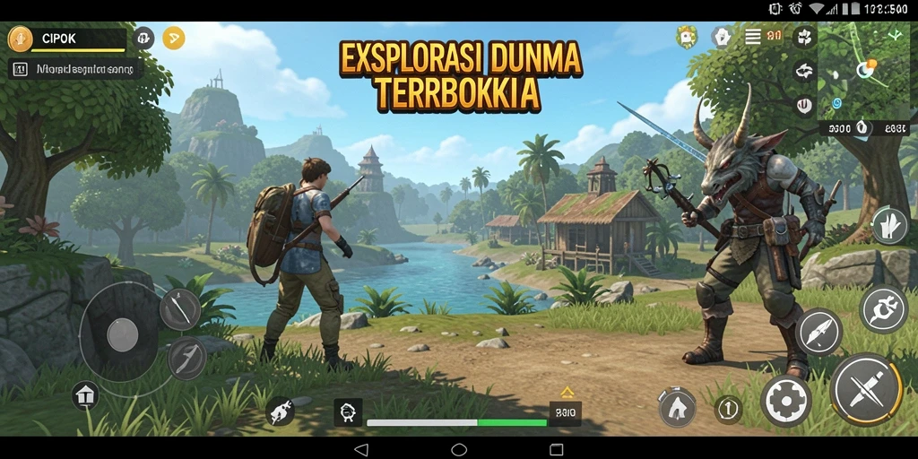 Tangkapan layar gameplay CIPOK yang menunjukkan eksplorasi di dunia terbuka.