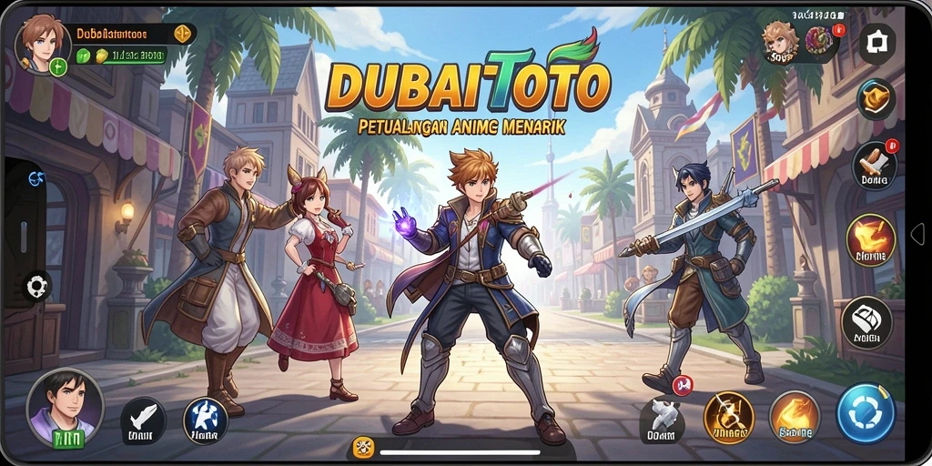 Tampilan gameplay yang menarik dari DUBAITOTO dengan karakter Anime yang memukau.