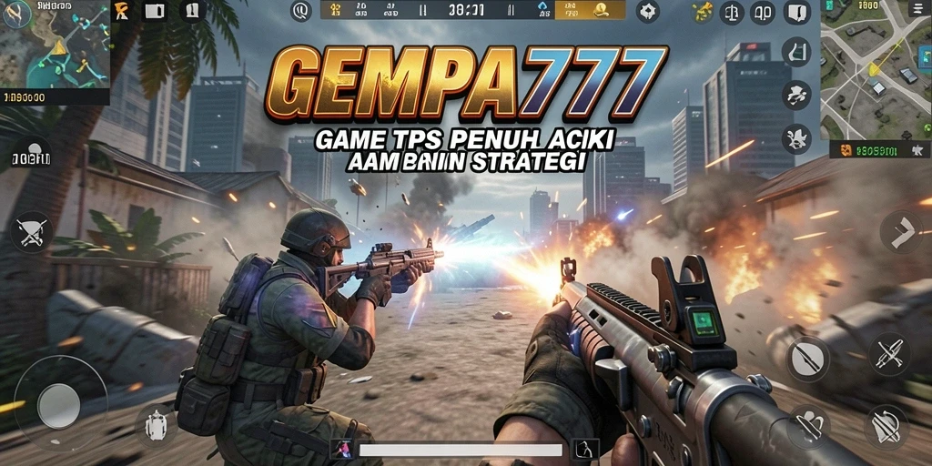 Tangkapan layar menampilkan aksi seru dalam gameplay TPS.