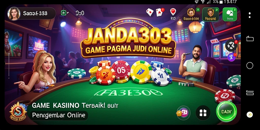 Tampilan gameplay JANDA303 yang penuh warna dan mengasyikkan.