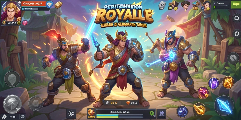 Layar gameplay KNO89 dengan aksi pertempuran yang seru.