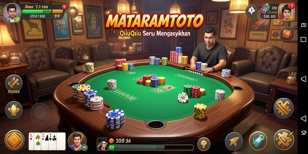 Tampilan menarik dari gameplay QiuQiu di MATARAMTOTO.