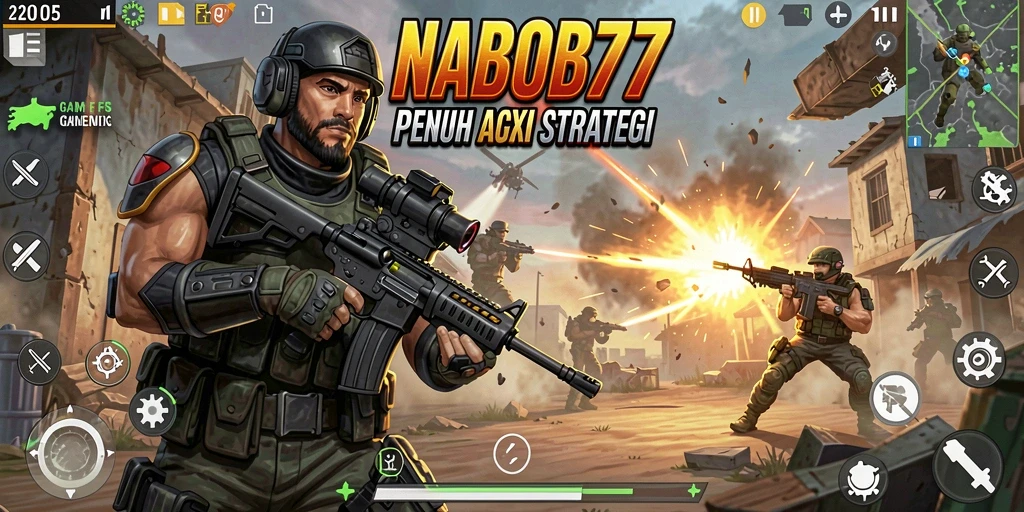 Gameplay NABOB77 menunjukkan aksi seru dalam pertempuran FPS.
