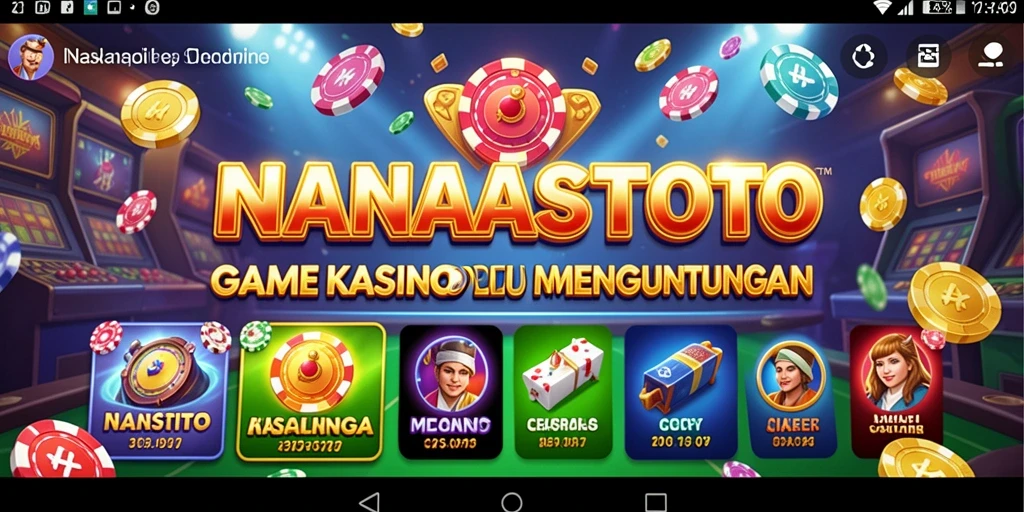 Screenshot NANASTOTO menampilkan aksi seru permainan Kasino.