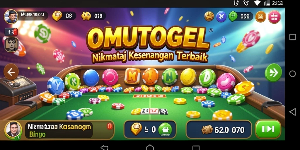 Gameplay seru Bingo di OMUTOGEL yang penuh warna.