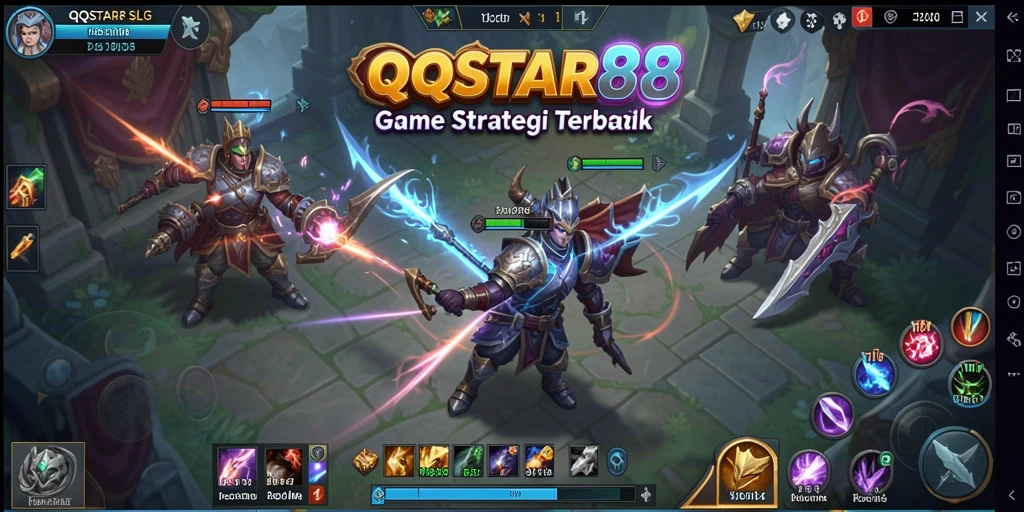 Screenshot gameplay SLG QQSTAR88 yang menarik dan dinamis.