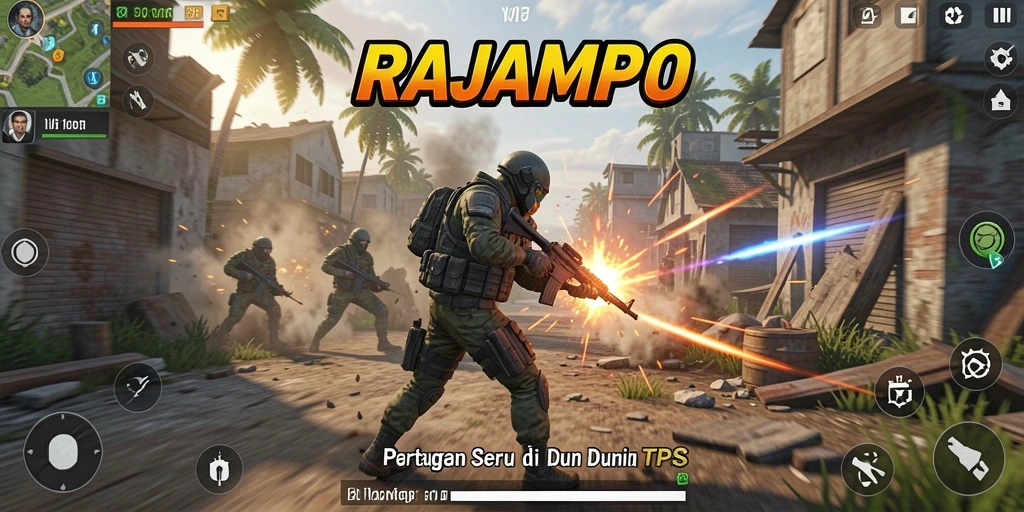 Gameplay seru RAJAMPO dalam pertempuran TPS.