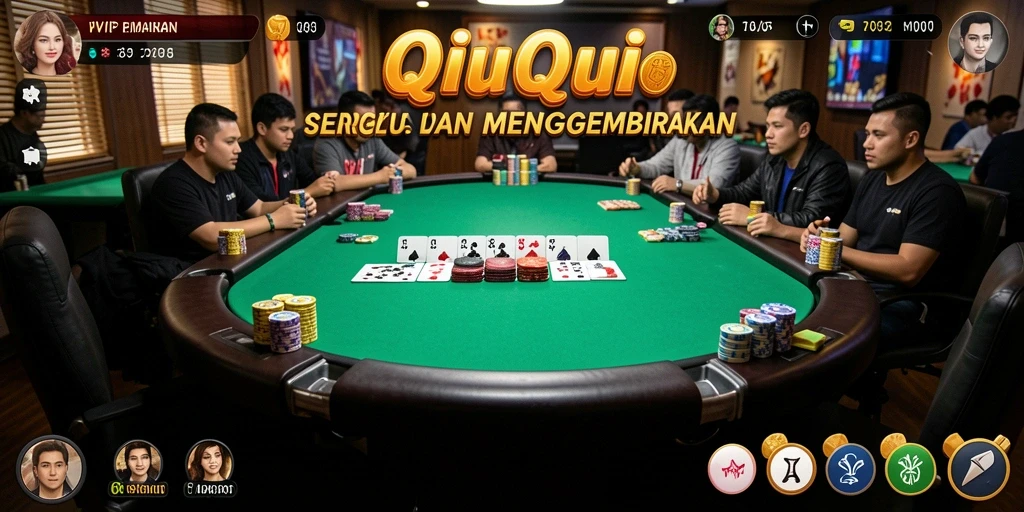 Gameplay seru QiuQiu di RVIP yang menampilkan suasana kompetitif.