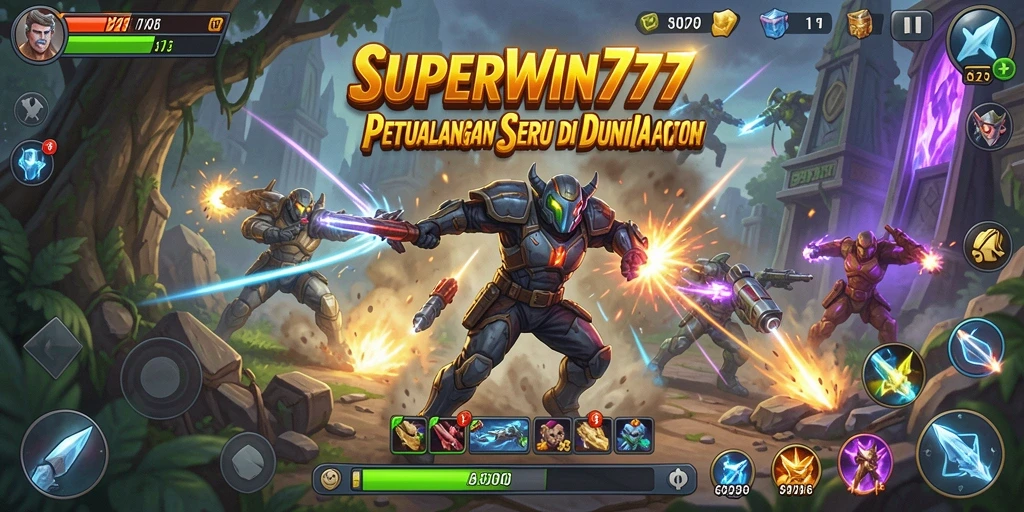 Tampilan menarik dari gameplay action SUPERWIN777.