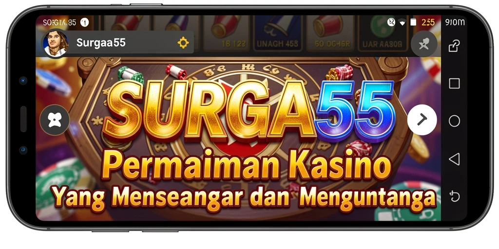 Tampilan menarik dari gameplay Kasino SURGA55 yang seru dan mendebarkan.