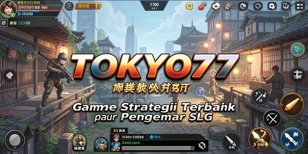 Tampilan gameplay menarik di TOKYO77 dengan strategi SLG yang mendalam.