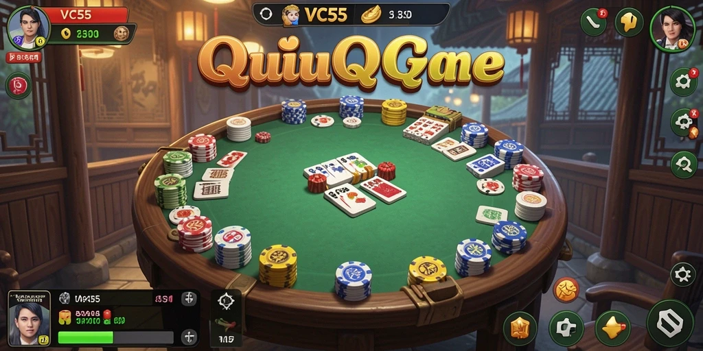 Tampilan menarik dari gameplay QiuQiu di VC55.