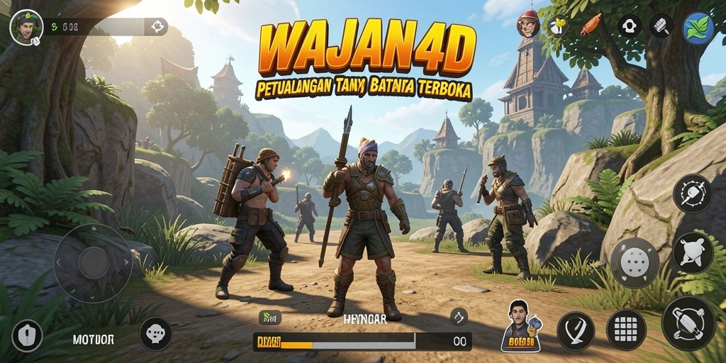 Tampilan gameplay <strong>WAJAN4D</strong> yang memukau dalam dunia terbuka.